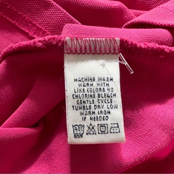 LILLY PULITZER Pink Collared Long Sleeve Polo Shirt Size MEDIUM - Picture 10 of 11